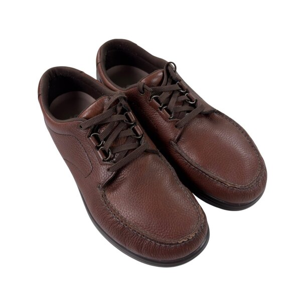 SAS Bout Time Walking Shoes Mens 13 W Tripad Lace Up Moccasin Mulch Brown
